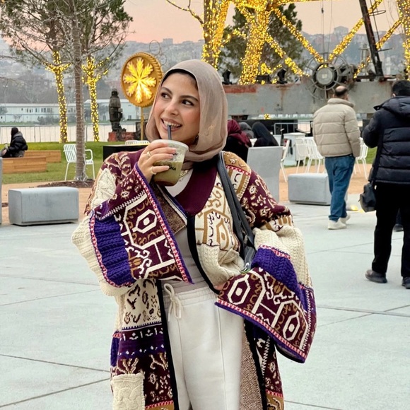 ZARA JACQUARD CAPE COAT SPECIAL EDITION - Picture 12 of 13